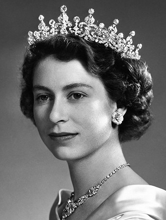 Rainha Elizabeth II jovem.
