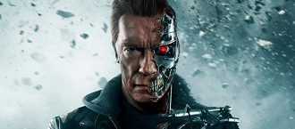 Ator Arnold Schwarzenegger em O Exterminador do Futuro.